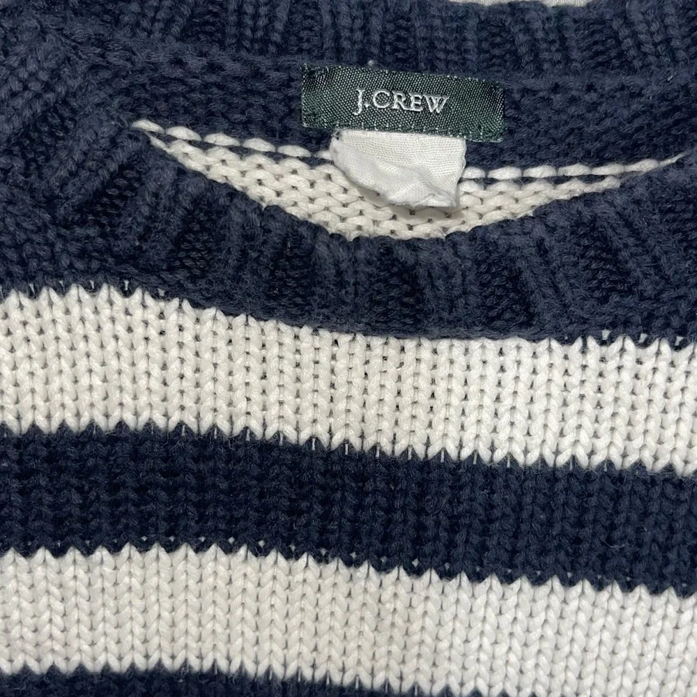 J. Crew Navy Blue‎ and White Striped Sweater
